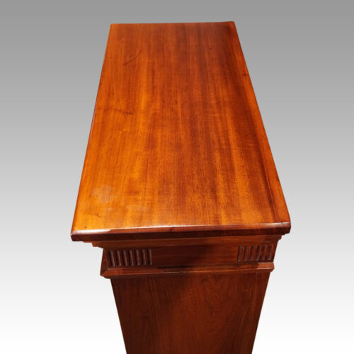 Edwardian narrow open bookcase top surface