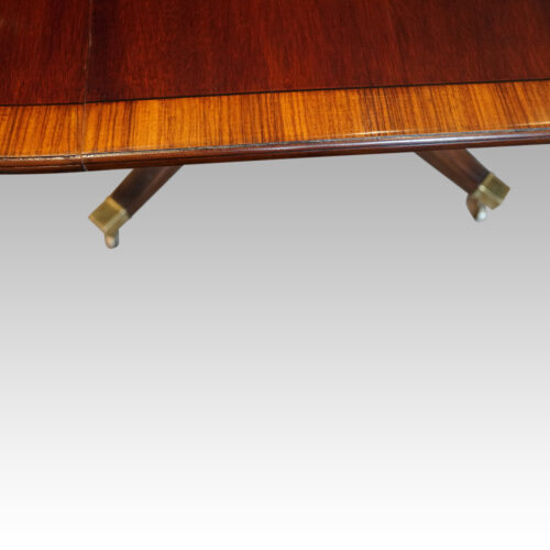 Mahogany extending cross banded dining table banding