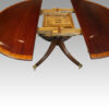 Mahogany extending cross banded dining table opened