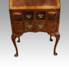 Queen Anne style walnut domed bureau bookcase drawers