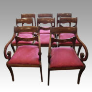 Set of 8 Regency mahogany dining chairs