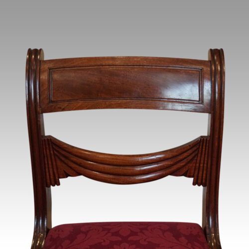 Set of 8 Regency mahogany dining chairs back