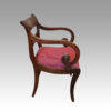 Set of 8 Regency mahogany dining chairs carver chair side view