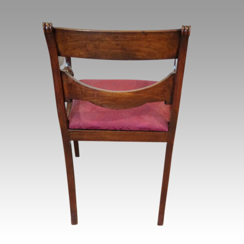 Set of 8 Regency mahogany dining chairs rear