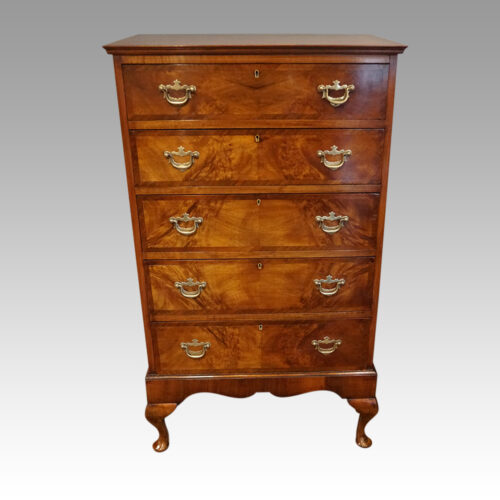 Tall walnut chest