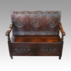 Victorian carved oak settle