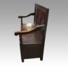 Victorian carved oak settle end