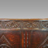 Victorian carved oak settle top rail