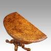 Victorian demi lune walnut card table top