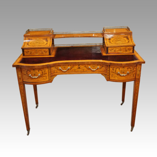 Victorian inlaid Satinwood bon heur du jour desk