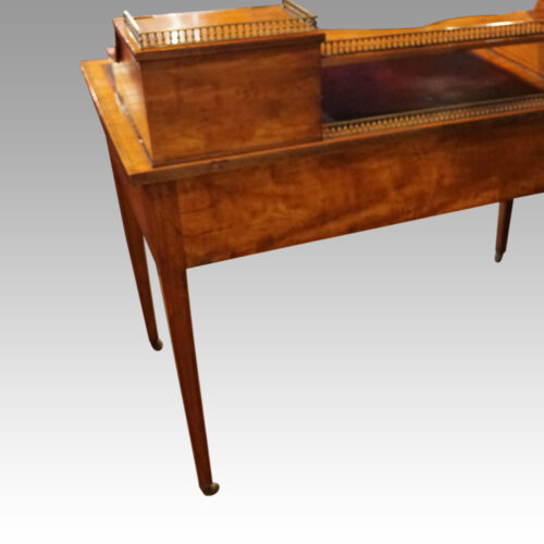 Victorian inlaid Satinwood bon heur du jour desk rear