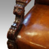 Victorian lions head easy chair arm detail