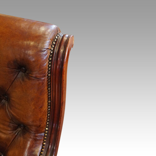 Victorian lions head easy chair back upright