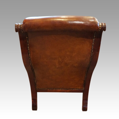 Victorian lions head easy chair rear