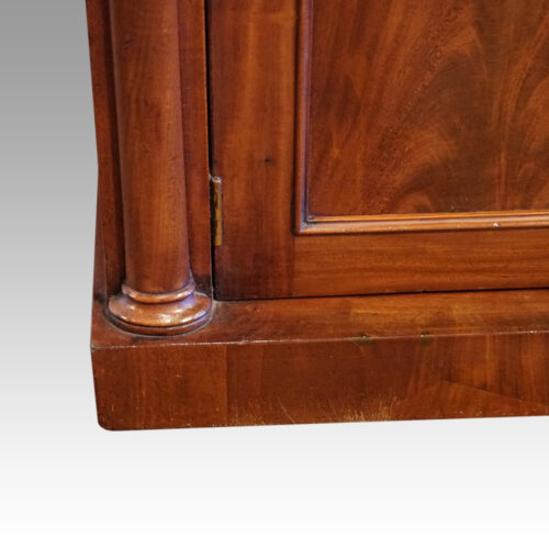 Victorian mahogany chiffonier base corner