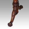 Victorian pollard oak work-table carved leg