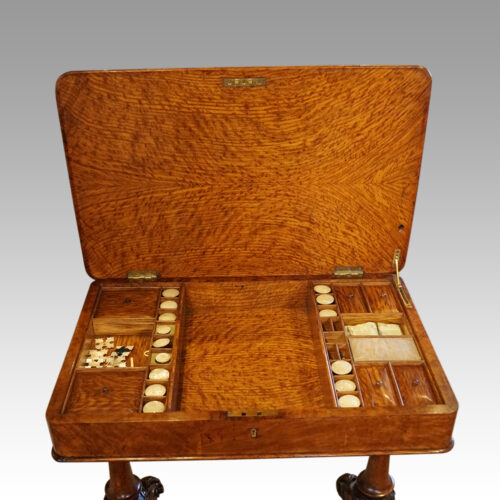Victorian pollard oak work-table interior