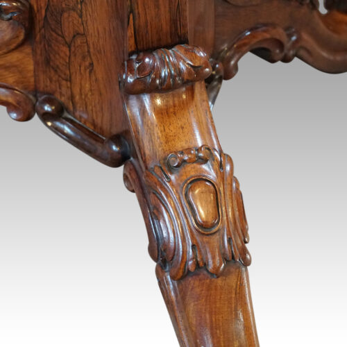 Victorian shaped rosewood centre table knee