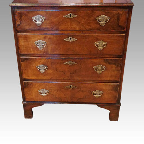 Walnut Queen Anne style small chest front
