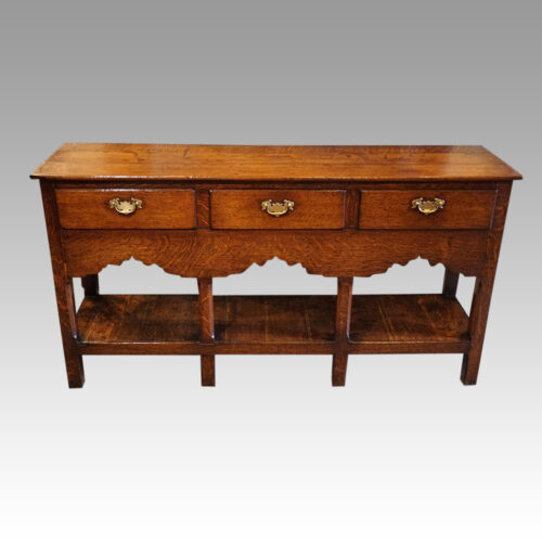 19th.c oak pot board dresser base