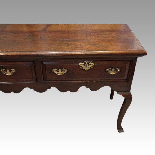 Antique cabriole leg dresser base end 1