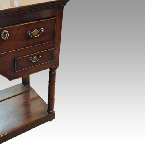 Antique double arch dresser base end