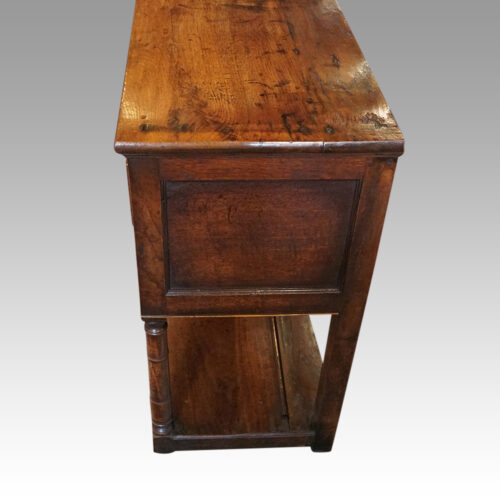 Antique double arch dresser base end panel