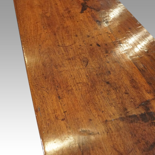 Antique double arch dresser base top detail