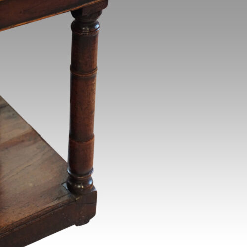Antique double arch dresser base turned leg
