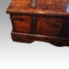 Antique iron bound merchants chest corner