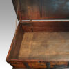 Antique iron bound merchants chest detail interior