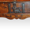 Antique iron bound merchants chest lock plate