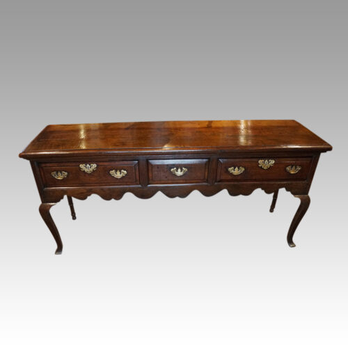 Antique oak cabriole leg dresser base