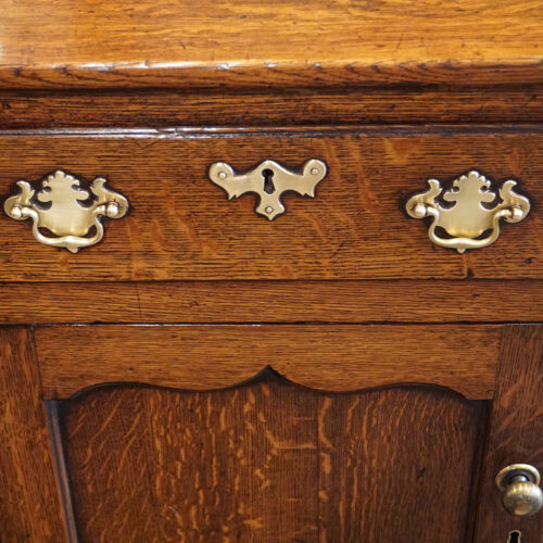 Antique oak dog kennel dresser drawer