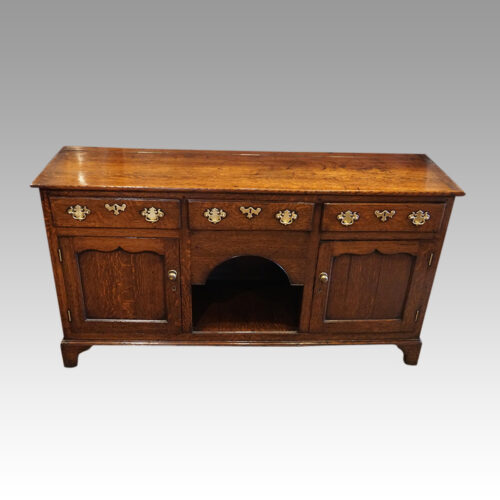 Antique oak dog kennel dresser front