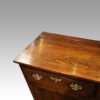 Antique oak dog kennel dresser top corner