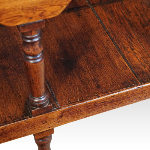 Antique oak turned leg pot board dresser boarded base