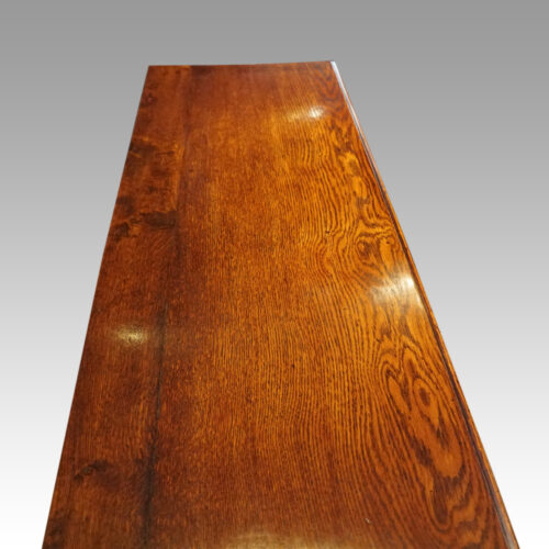 Antique oak turned leg pot board dresser detail top