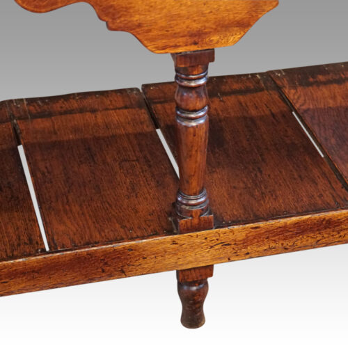 Antique oak turned leg pot board dresser front leg