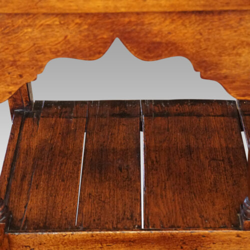 Antique oak turned leg pot board dresser shaped arch