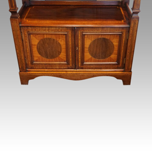 Edwardian inlaid mahogany dumb waiter base cupboard