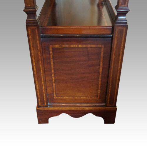 Edwardian inlaid mahogany dumb waiter base end