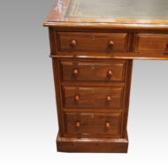 Edwardian walnut pedestal desk bank of drawers