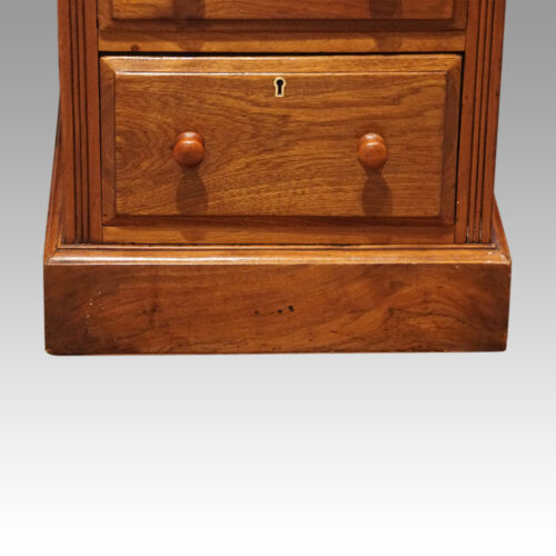Edwardian walnut pedestal desk plinth