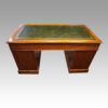 Edwardian walnut pedestal desk rear