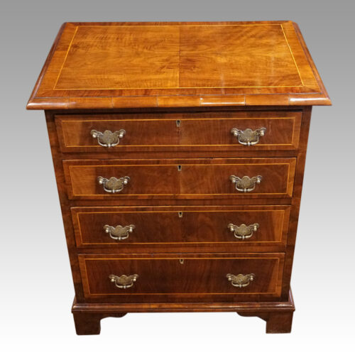 George V walnut bedside chest