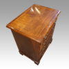 George V walnut bedside chest top