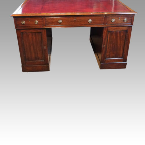 Georgian mahogany partners desk rear