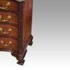 Georgian style mahogany serpentine chest blind fret
