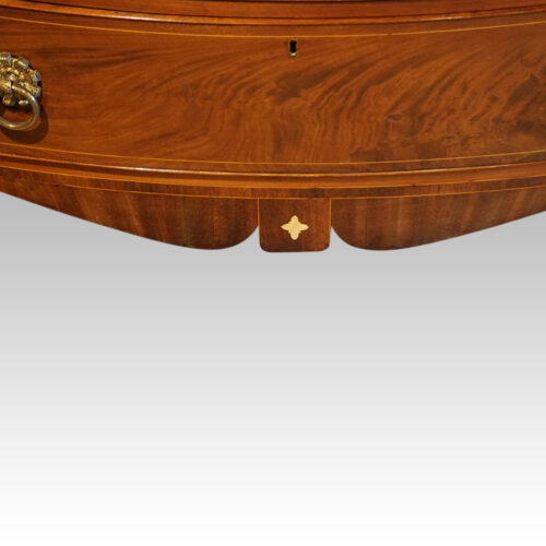 Regency mahogany bow front chest apron